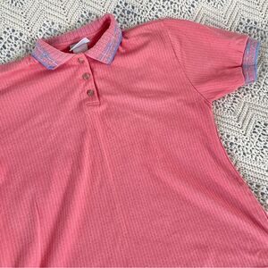 Vintage Polo Pastel Eyelet Floral Trim Grannycore Cottagecore Fairy Kei Preppy